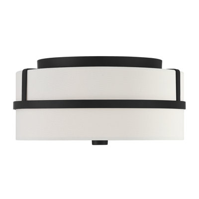 Meridian 2-Light Ceiling Light in Matte Black