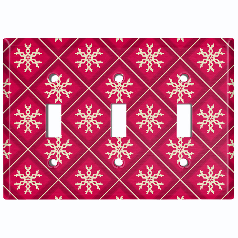 Plaque murale d'interrupteur à bascule Christmas 3-Gang, H 4,5 po x l 6,375 po x P 0,15 po