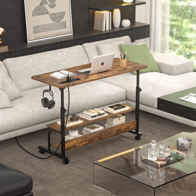 Height Adjustable Standing Desk With Power Outlets by Inbox Zero