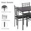 Ensemble de table à manger 5 pièces, table et chaises de cuisine, ensemble de table de salle à manger rectangulaire avec 4 chaises, ensemble de table de cuisine compacte pour petit espace, coin repas, appartement-456901876-456901877