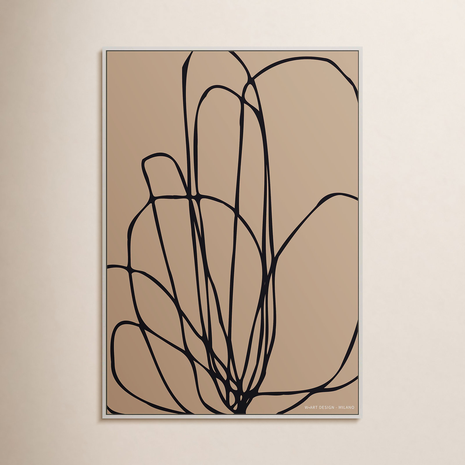 Julieta "Tracings 3" Print by Romina Gadler, 50" H x 35" W x 1.25" D, White Framed Canvas