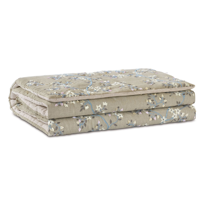 Amberlynn Floral Linen Bed Runner, Queen