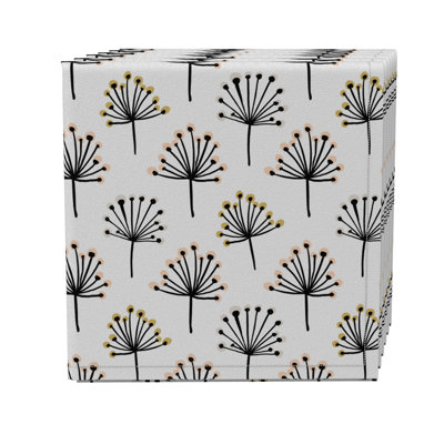 Cotton Twill Floral Square Napkin