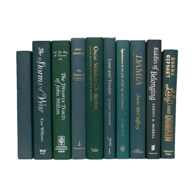 Livres décoratifs - Ensemble de livres forêt - 1 pied de livres verts