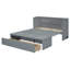 Lit escamotable double compact avec ports USB et grand tiroir de rangement-296314620