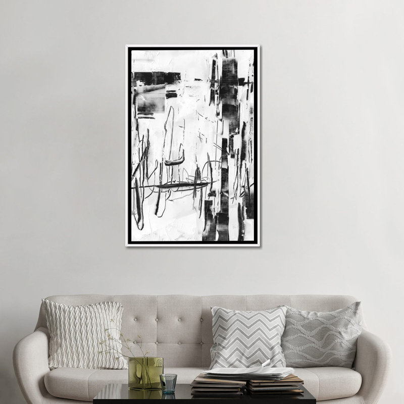 «Polar Storm II» par Ethan Harper - reproduction d'art, H 48 po x l 32 po x P 1,5 po, Toile blanche encadrée, Pas de tapis