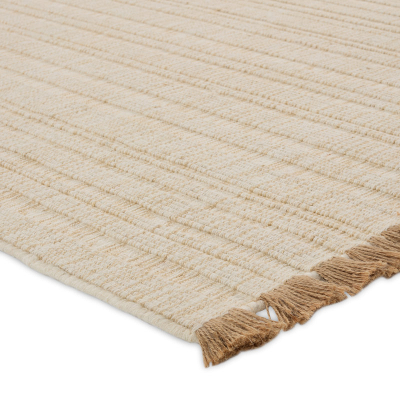 Bandera Handmade Solid Cream/Beige Area Rug (8'X10'), Runner 2'6" x 8'