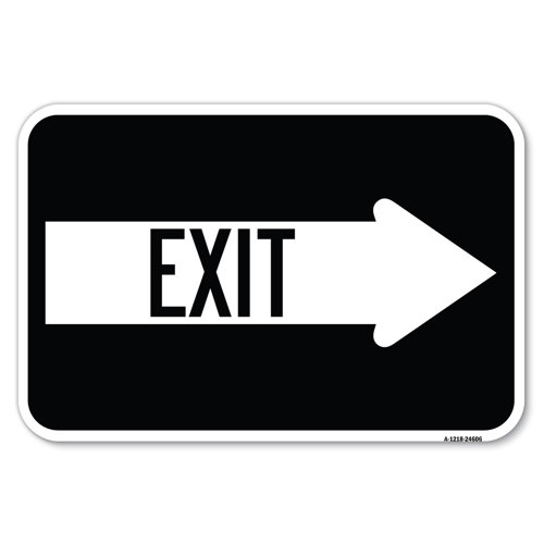 SignMission Exit (With Right Arrow)/24606 | Wayfair