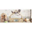 Lit de garde-corps en forme de maison avec fabrication en pin naturel-85492424