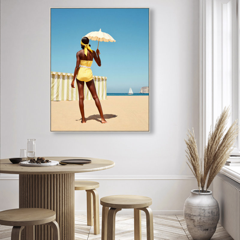 Cabana Muse III Print by Oliver Gal, 37"H x 46"W, Silver Floater Frame