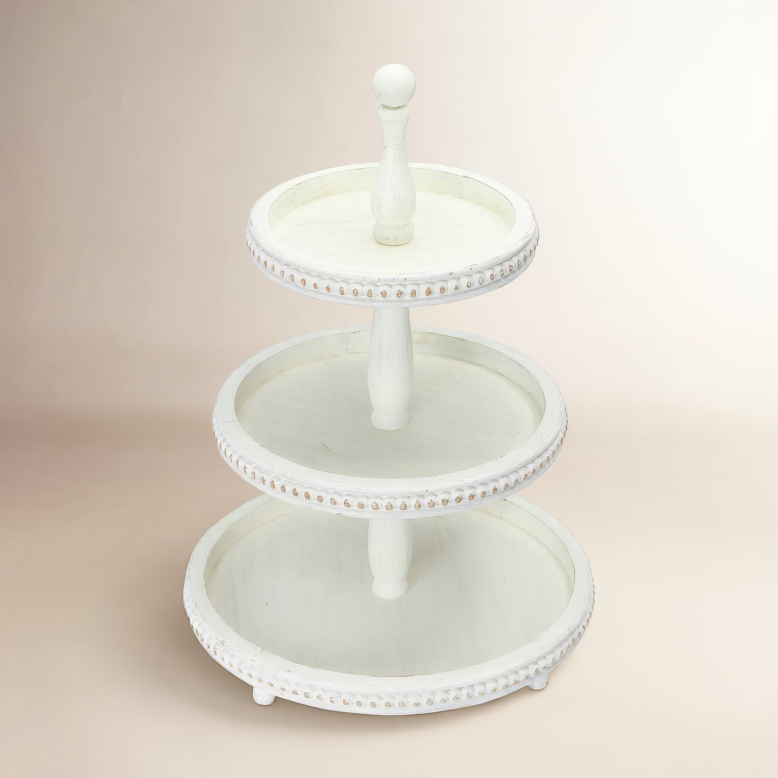 Alberts 3-Tier Decorative Tray, White