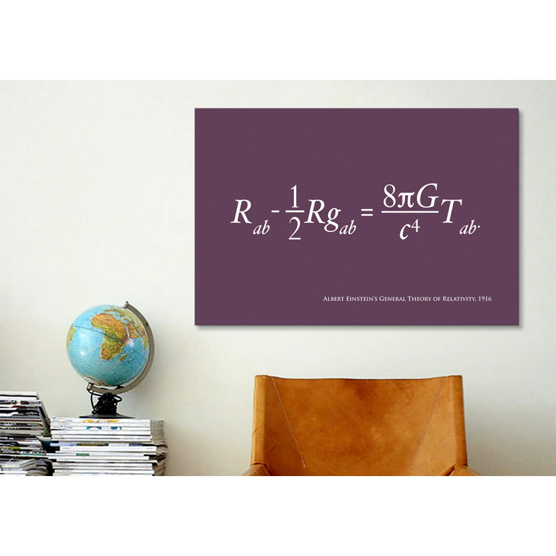 «Einstein's Theory of Relativité» par Michael Tompsett, art textuel sur toile, H 26 po x l 40 po x P 1,5 po