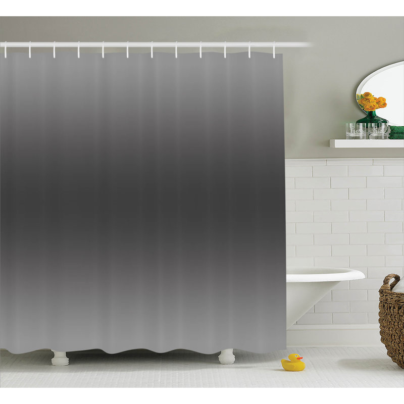 Rideau de douche simple Dothan Smokey, H 70 po x l 69 po, Gris