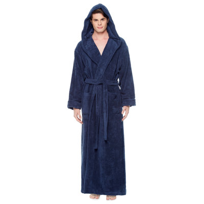 Bulloch Cotton Terry Cloth Boy / Man+ Ankle Bathrobe with Pockets and Hood