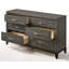 Commode double 6 tiroirs avec miroir Aarit