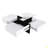Coffee Table With 4 Hidden Storage Compartments, Square Cocktail Table With Extendable Sliding Tabletop, UV High-Gloss Design Center Table-141965536