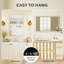 HOMCOM Decorative Rectangular Wall Mirror Wall-Mounted 60 x 40 cm Natural