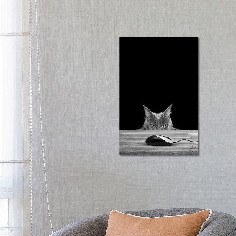 «Natural Instinct» par Kathrin Federer - impression d'art graphique, H 26 po x l 18 po x 1,5 po, Toile tendue, Pas de tapis