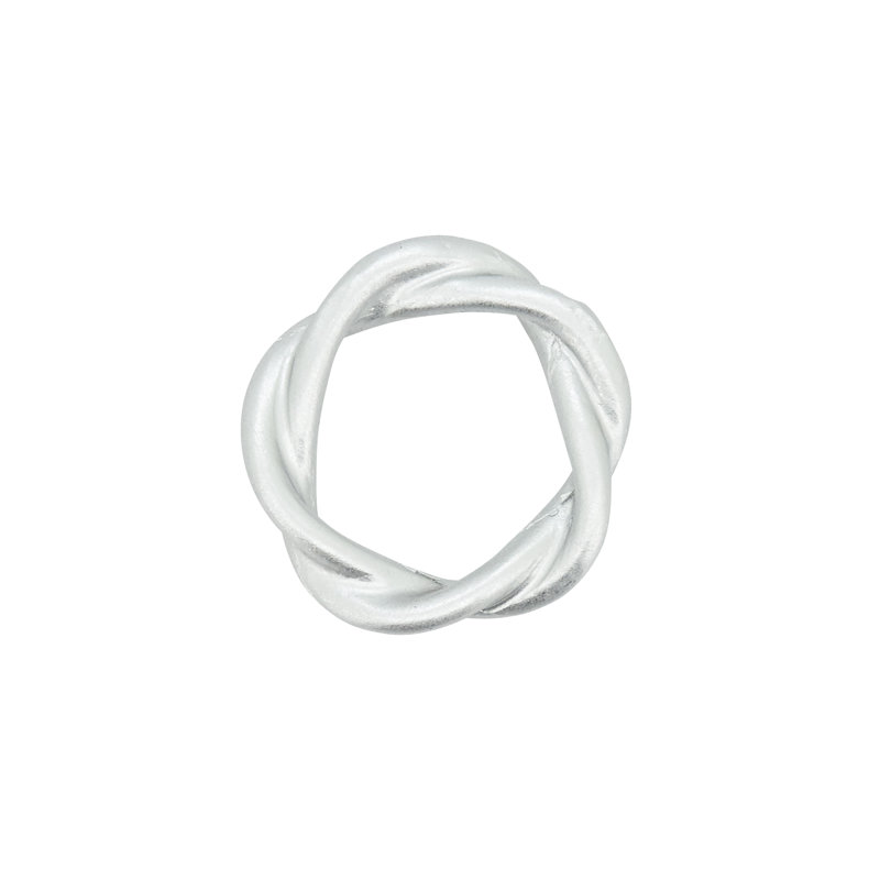 Silver Twisted Resin Napkin Rings Set of 4