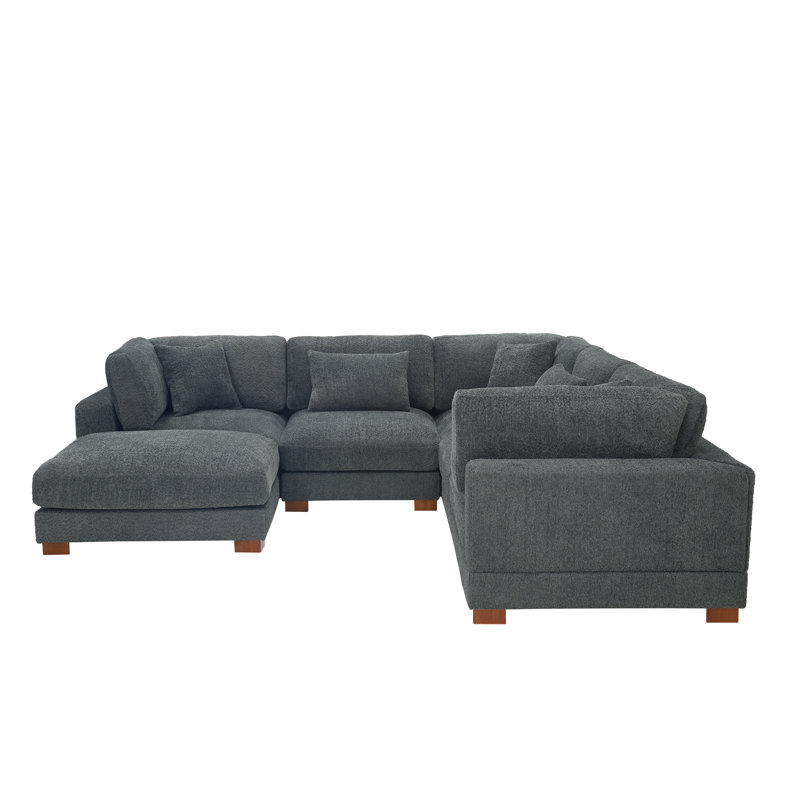Luna Sofa, Gray Polyester