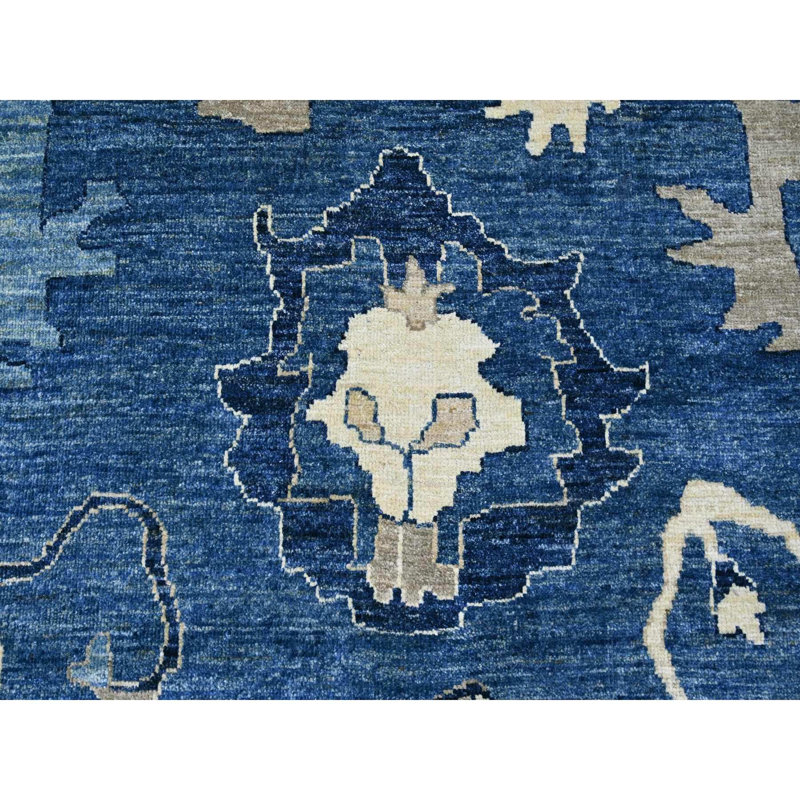Tapis oriental impérial 12 pi x 14 pi 10 po Oushak d'Afghan Angora