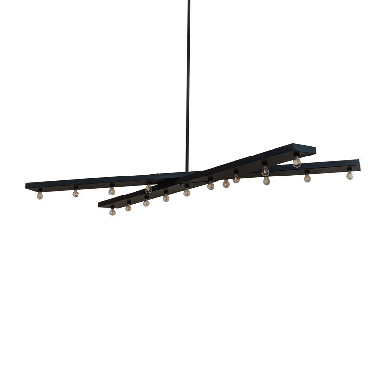 Luminaire suspendu long 120 po 120 lumières Caldero