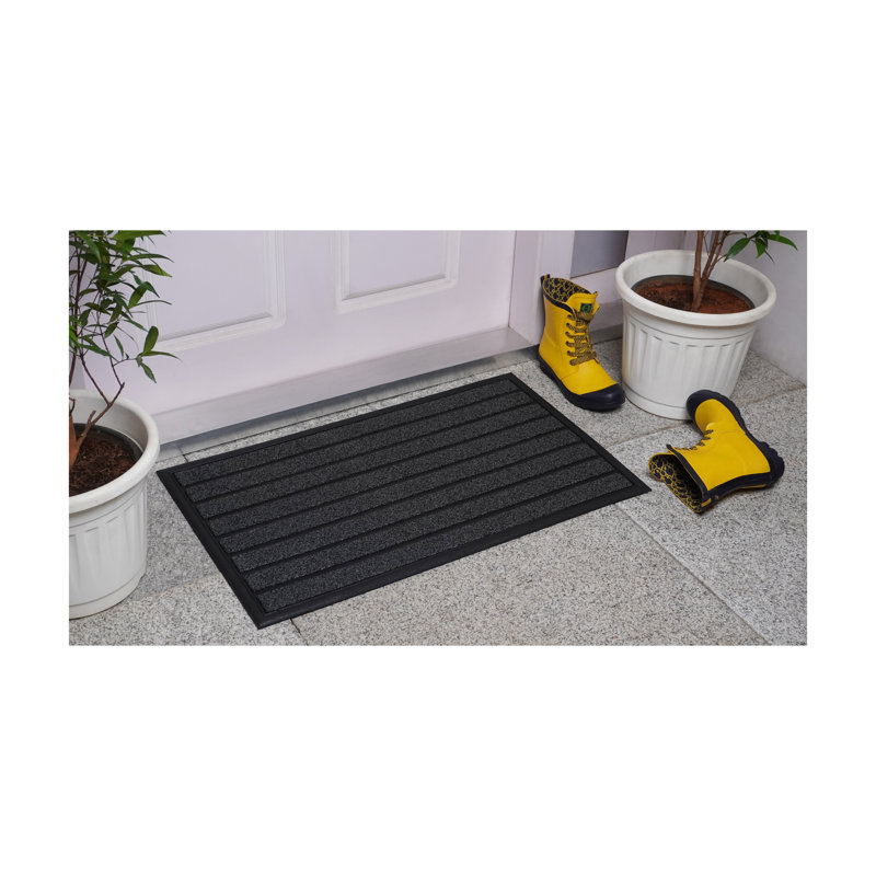 Tapis de porte d'extérieur antidérapant Scraper Eco Rib 30 po x 18 po