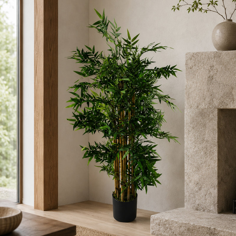 Faux Bamboo Tree in Pot Liner, 120cm H x 60cm W x 60cm D