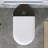 Modern Smart Toilet with Bidet Built In with Foot Kick,Tankless Toilets Auto Open/Close Lid with Dryer,ADA Comfort Height Heat Seat,Instant Warm Water,Power Outage and Flush ,White with Black Scre-129933926