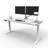 Skyscraper Electric Height Adjustable Standing Desk, Dual Motor and Digital Control with Memory, 60x30, White Top with White Frame-1076506107-1191903530