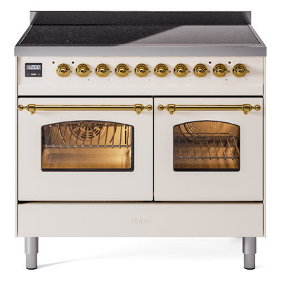 Cuisinière à induction 40 pouces avec 6 éléments à induction ILVE Nostalgie II Series (porte en verre)