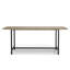 Table de salle à manger industrielle en bois de manguier l 72 po Campbell, base en métal thermolaqué-254719459