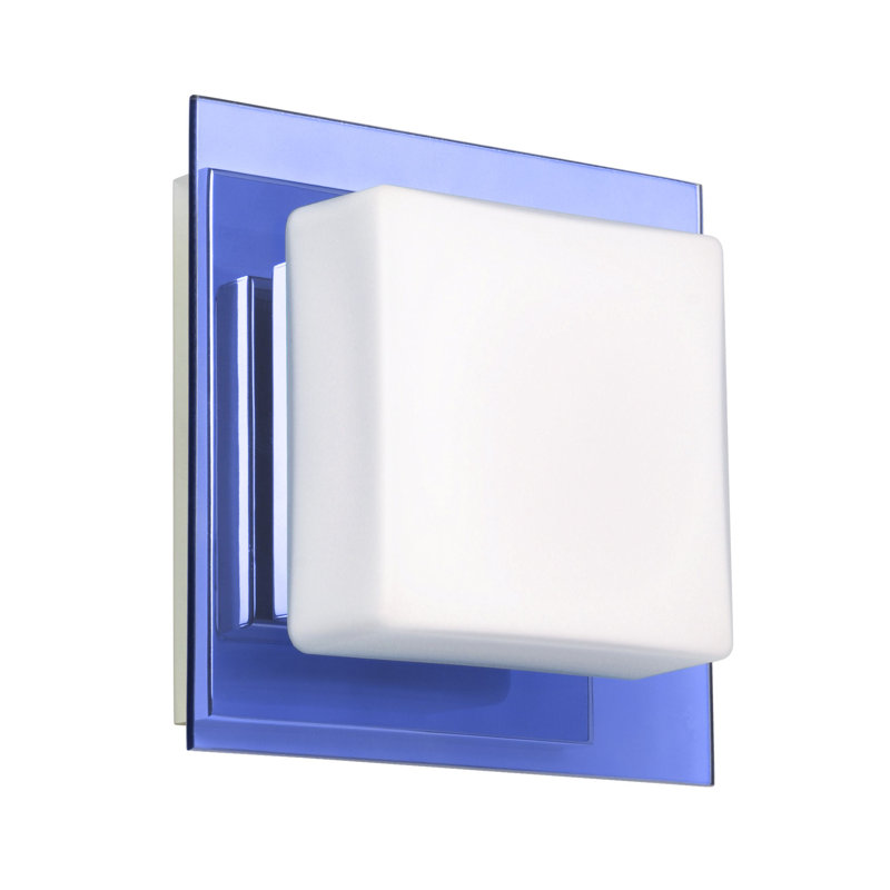 Catella Flush Mounted Sconce, Blue, Chrome, LED
