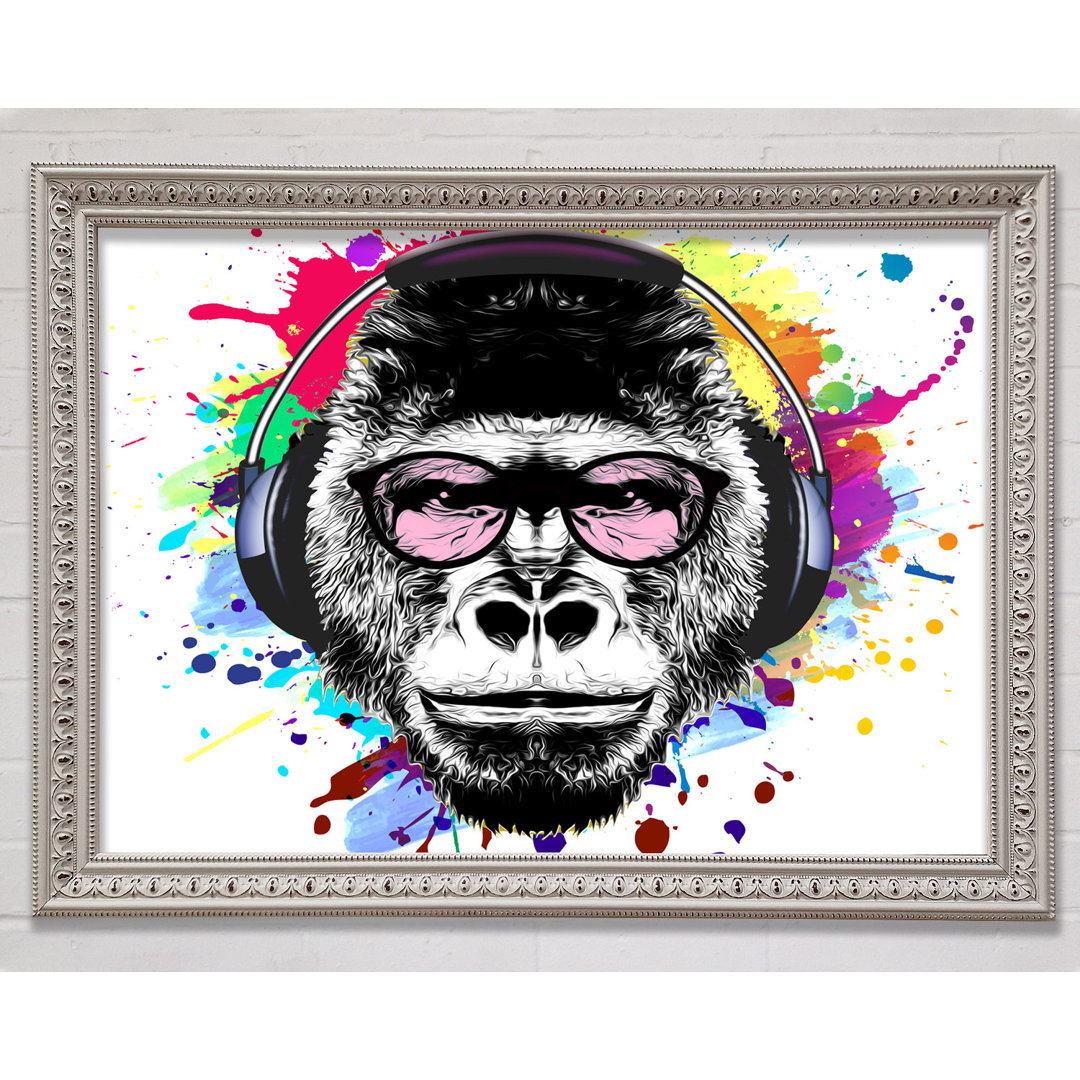 Gorilla-Brille Farbspritzer - Druck