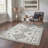 Abrahamson Bohemia Geometric Machine Washable Beige / Black / Grey Indoor Area Rug with Non-Slip Backing-128992180