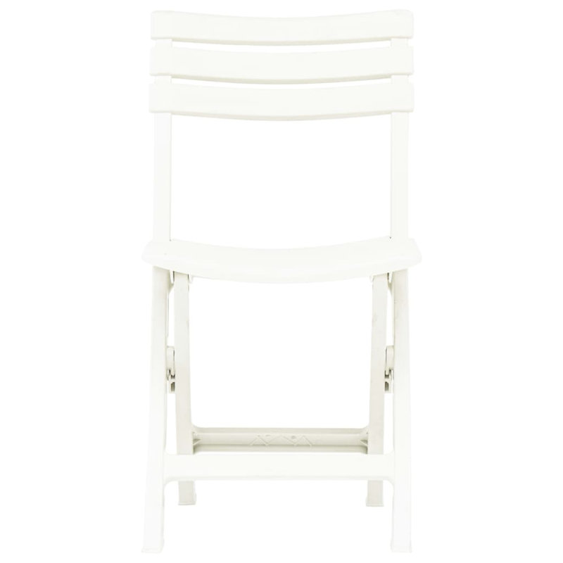 Kat Plastic / Resin Patio Folding Chair Folding Chair Set, White