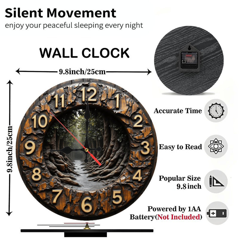 Horloge murale en bois