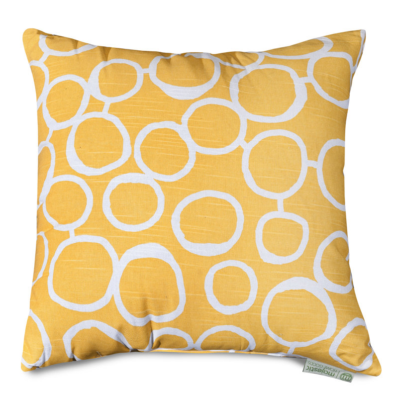 Coussin en coton Fusion, H 20 po x l 20 po, Jaune