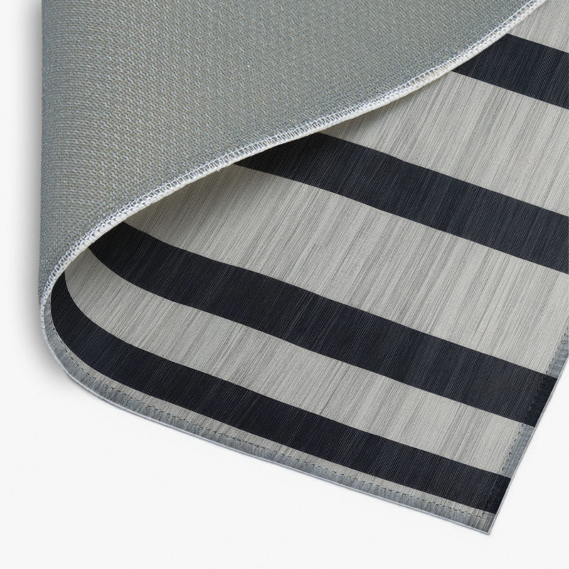Tapis intérieur / extérieur gris HorizontalStripes, Rectangulaire 2 pi x 3 pi