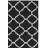 Rodgers Hand Woven Flat Weave Wool/Cotton Geometric Rug in Ivory/Black-1720150303