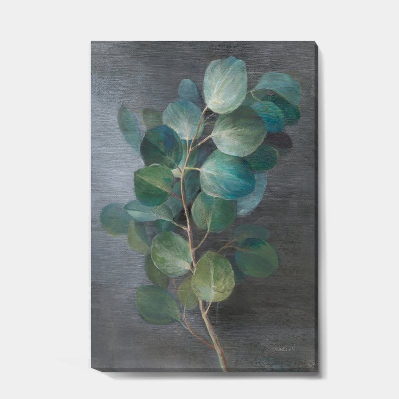 «Fresh Leaves I», reproduction d'art sur toile tendue, H 40 po x l 30 po x 1,5 po