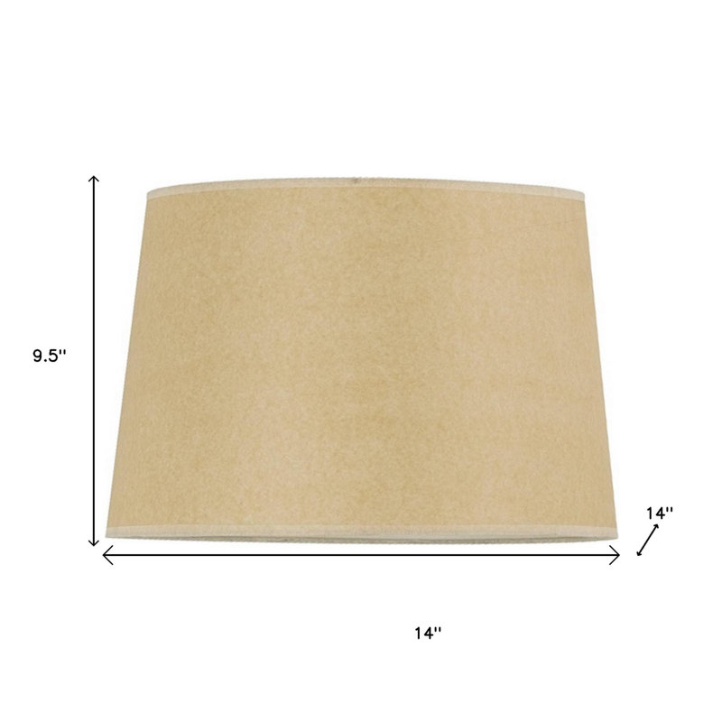 Abat-jour tambour en papier brun clair