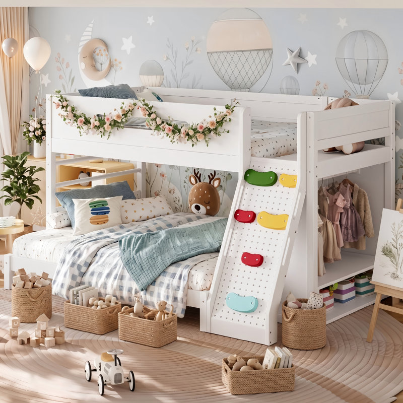 Kids Bunk Bed, Twin XL over Queen, White