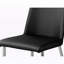 Chaise de salle à manger en métal chromé et noir Baldwin, H 36,72 po x l 17,78 po x P 16,32 po