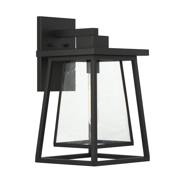Buchanan Black 1 - Bulb Seeded Outdoor Wall Lantern, 18" H x 10" W x 11" D