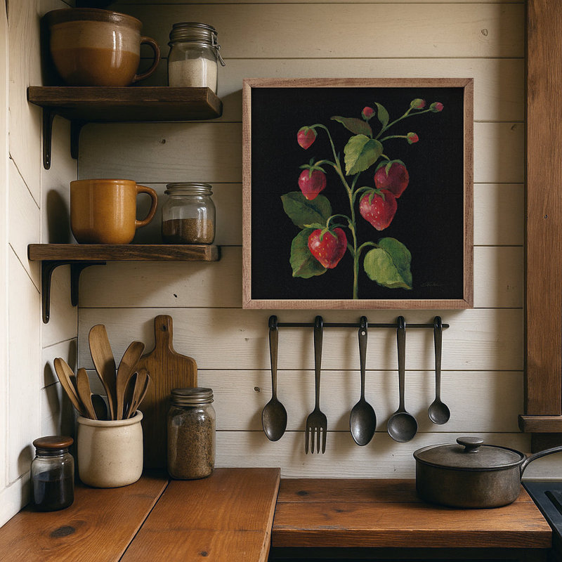 Fraise par Silvia Vassileva, H 12 po x l 12 po
