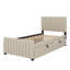 Lit plateforme simple recouvert de velours avec lit gigogne simple-2025733473