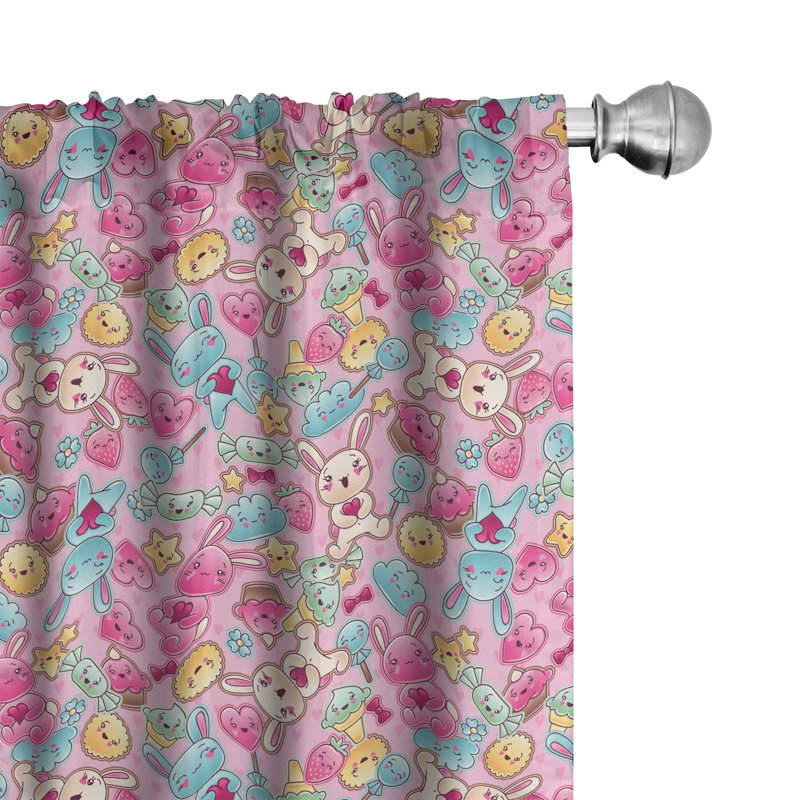 Semi-Sheer Rod Pocket Curtain Panels, 28" x 95"