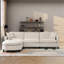 Canapé modulaire 107,87 pi avec 1 repose-pieds, coussin de siège et dossier amovible-129519939-129519940