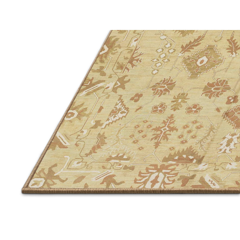 Tapis décoratif multicolore à motif abstrait, Rectangle 5 pi x 7 pi